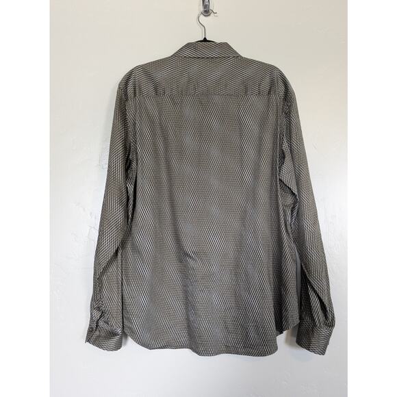 Armani Exchange AX Long Sleeve Mens Large Button Down Shirt Abstract Officewear‎ - Picture 2 of 11
